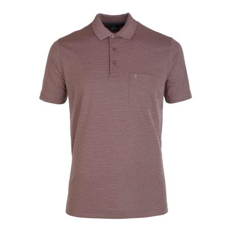 RAGMAN Soft Knit Polo shirt Korte mouw lichtrood