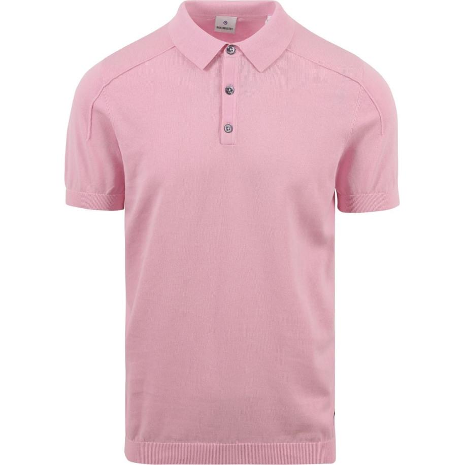 Blue Industry Knitted Poloshirt Roze Roze