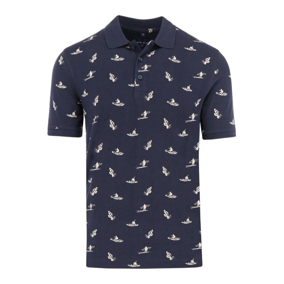 Marvelis Casual Polo shirt Korte mouw marine Blauw
