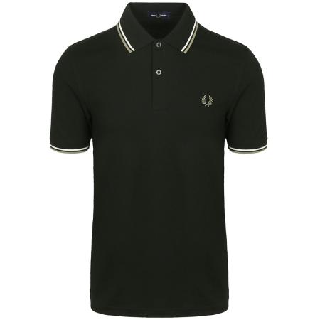 Fred Perry Polo Twin Tipped M3600 Donkergroen