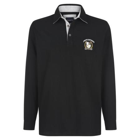 BABISTA Poloshirt lange mouw zwart, Effen