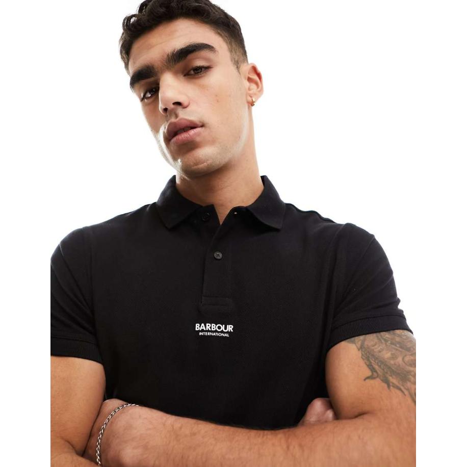 Barbour International - Formula - Polo in zwart, Exclusief bij ASOS Zwart