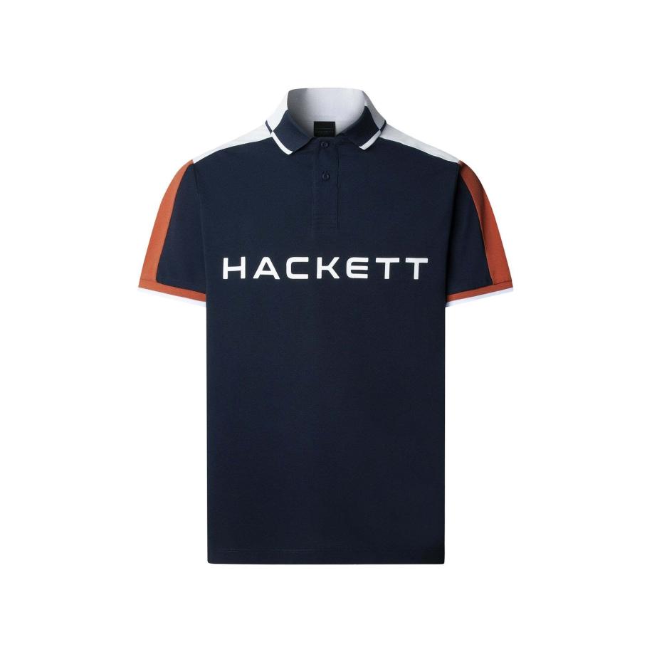 Hackett London Shirt navy / kreeft / wit Blauw