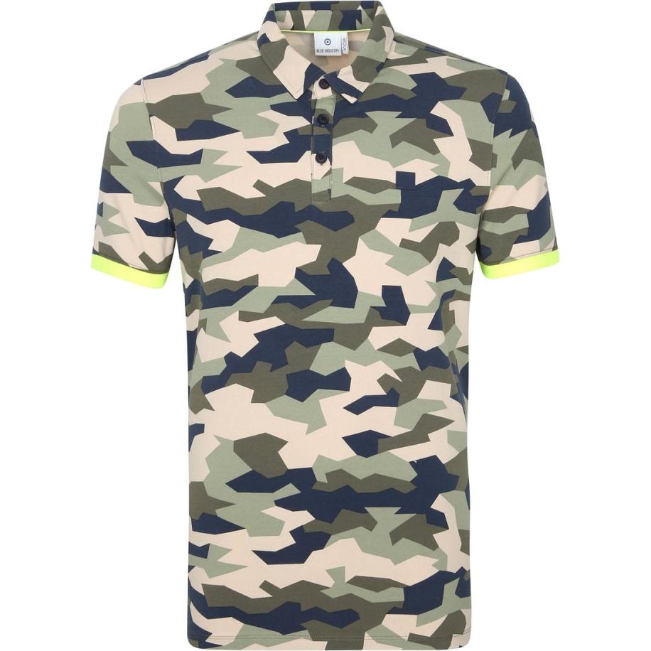 Blue Industry Polo Army Multicolour Groen