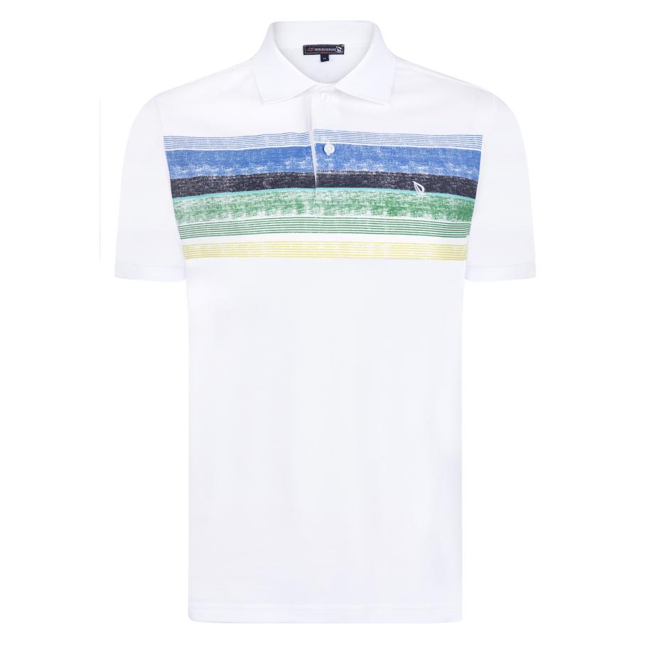 Giorgio di Mare Giorgio di Mare Shirt royal blue/koningsblauw / geel / groen / wit -