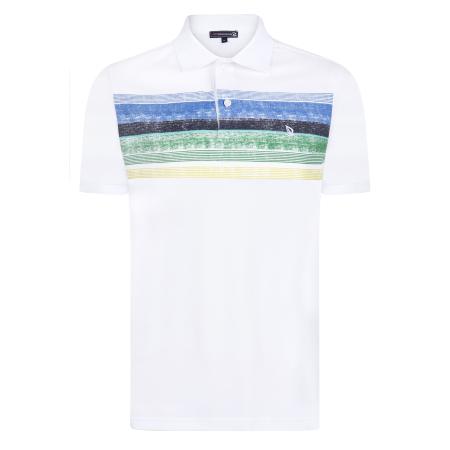 Giorgio di Mare Giorgio di Mare Shirt royal blue/koningsblauw / geel / groen / wit