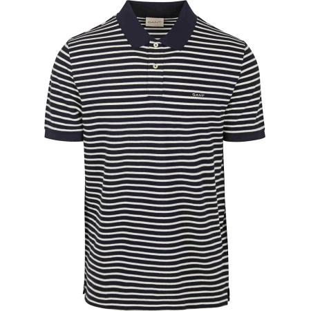 Gant Poloshirt Pique Navy Streep