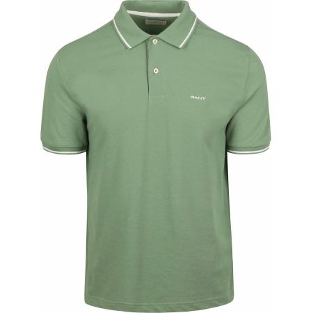 Gant Tipping Piqué Poloshirt Groen