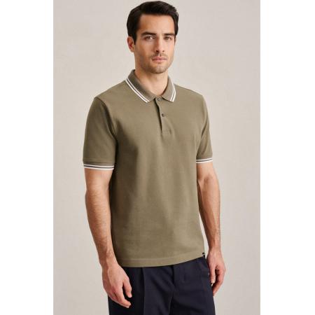 Seidensticker Polo shirt Korte mouw olijf