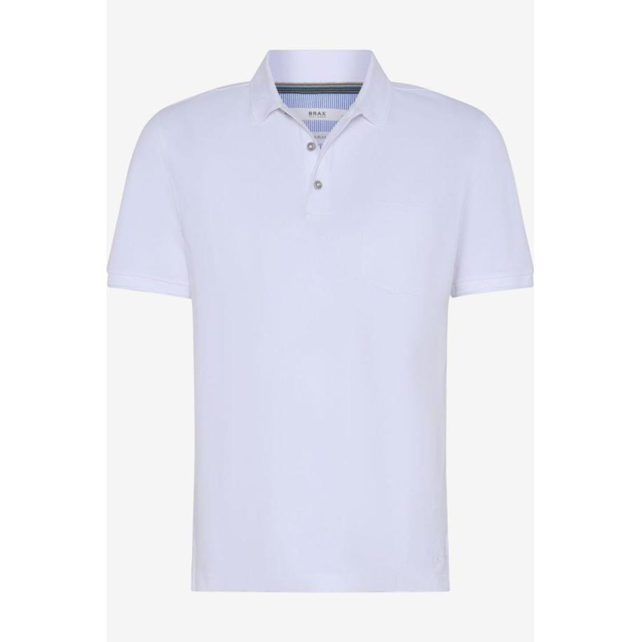 Brax Hi-FLEX Polo shirt Korte mouw wit Wit