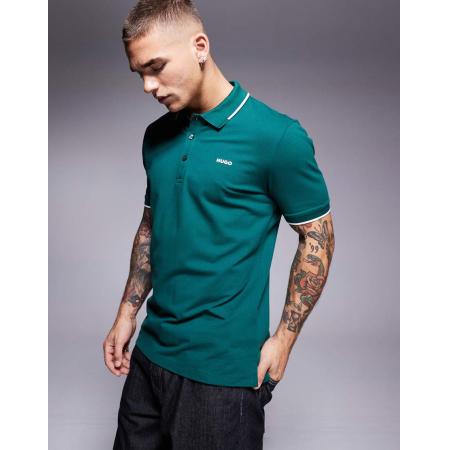 HUGO Red - Dinoso - Polo in bosgroen