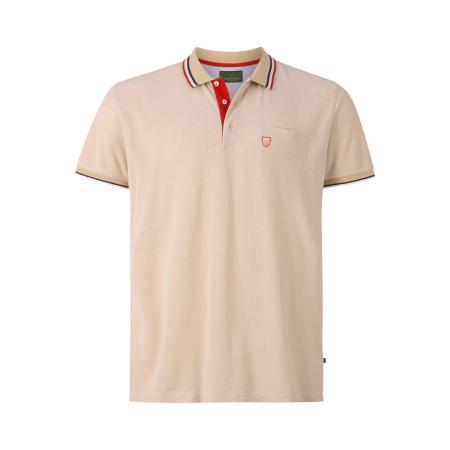 Charles Colby Polo shirt Korte mouw beige