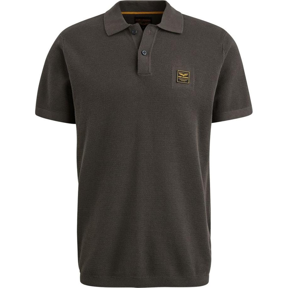PME Legend Poloshirt Knitted Beluga Groen Bruin