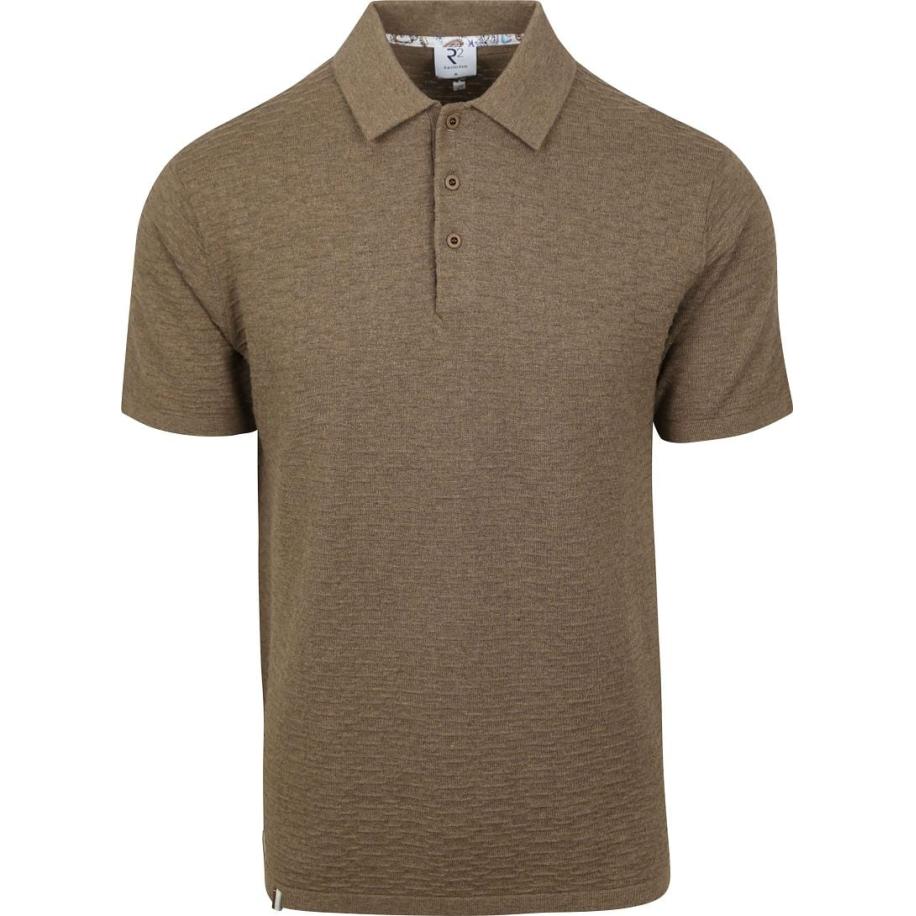 R2 Polo Knitted Taupe Bruin