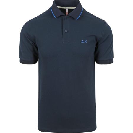 Sun68 Poloshirt Small Stripe Collar Navy
