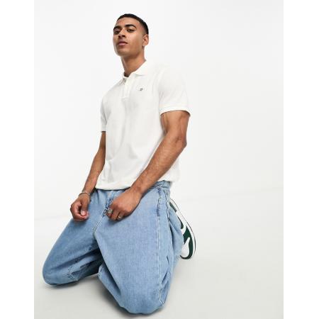 GANT - Regular-fit piqué polo met schildlogo in wit