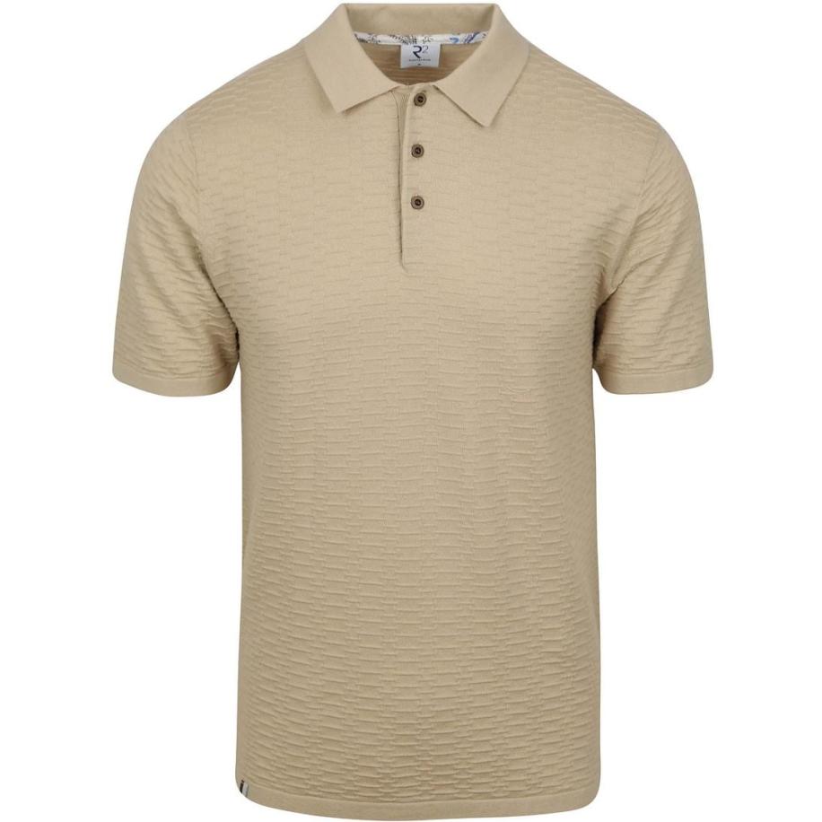 R2 Polo Knitted Beige Bruin