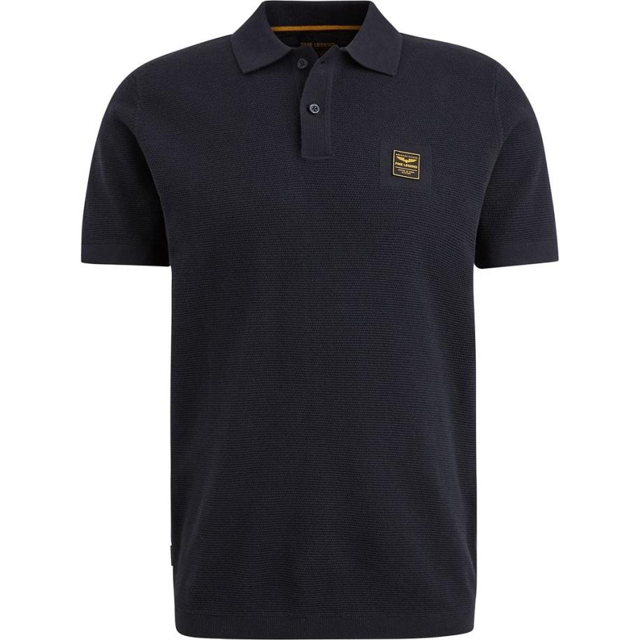PME Legend Poloshirt Knitted Navy Blauw