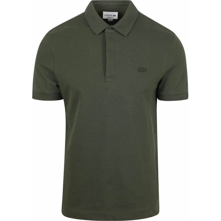 Lacoste Poloshirt Paris Piqué Donkergroen Groen