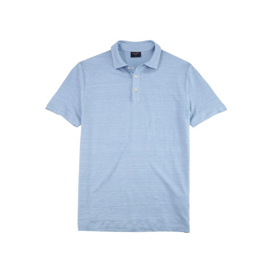 OLYMP Casual Polo shirt Korte mouw blauw Blauw