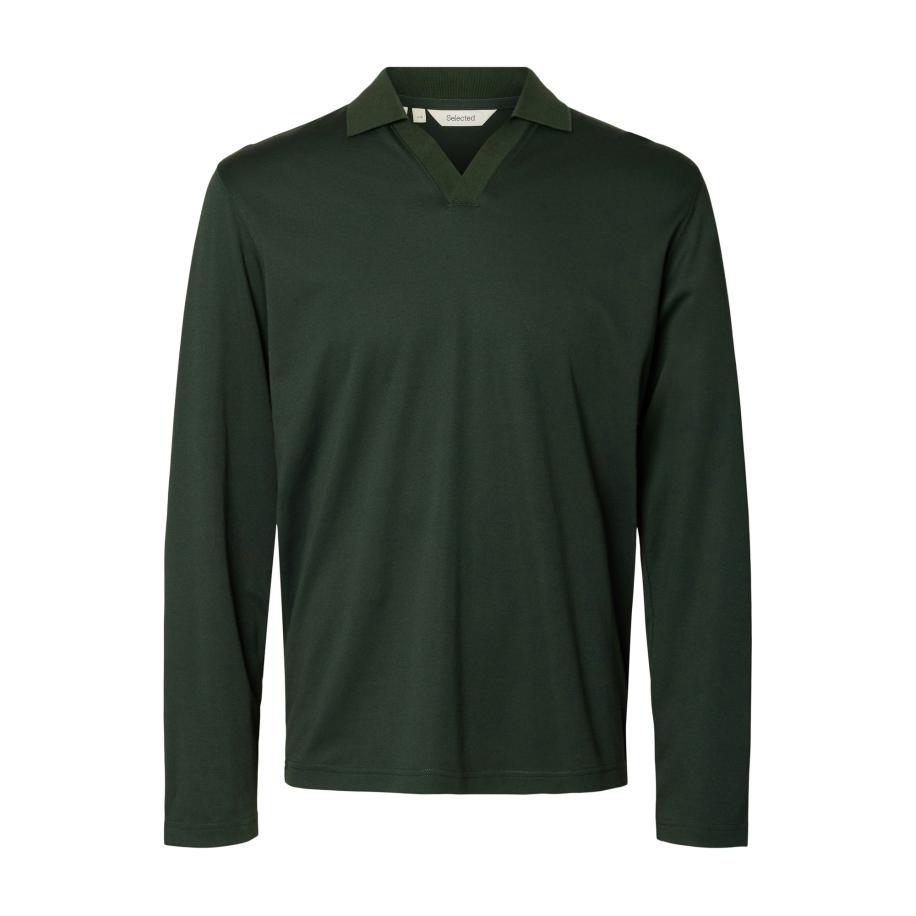 Selected SELECTED Shirt SLHFAVE donkergroen -