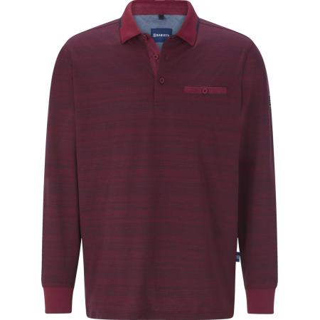 BABISTA Poloshirt lange mouw donkerrood, Effen