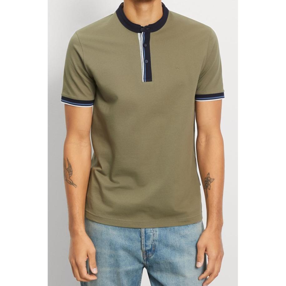 OLYMP Casual Polo shirt Korte mouw olijf Groen