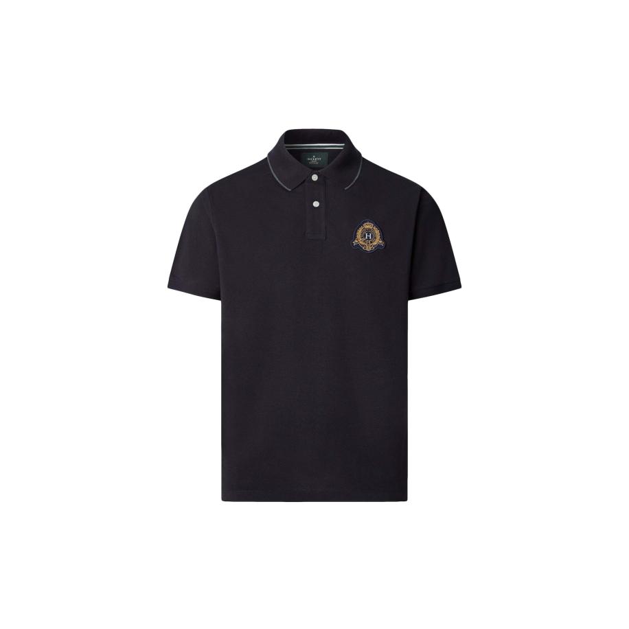 Hackett London Shirt Heritage nachtblauw / geel / wit Blauw