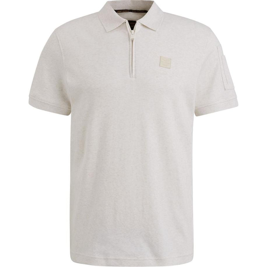 PME Legend Half-Zip Poloshirt Interlock Ecru Bruin