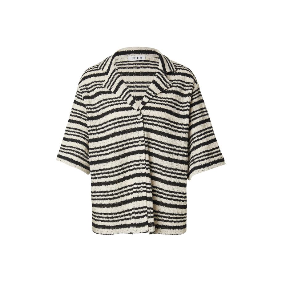 EDITED EDITED Shirt Karlotta zwart / wit -