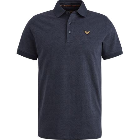 PME Legend Poloshirt Jacquard Jersey Navy