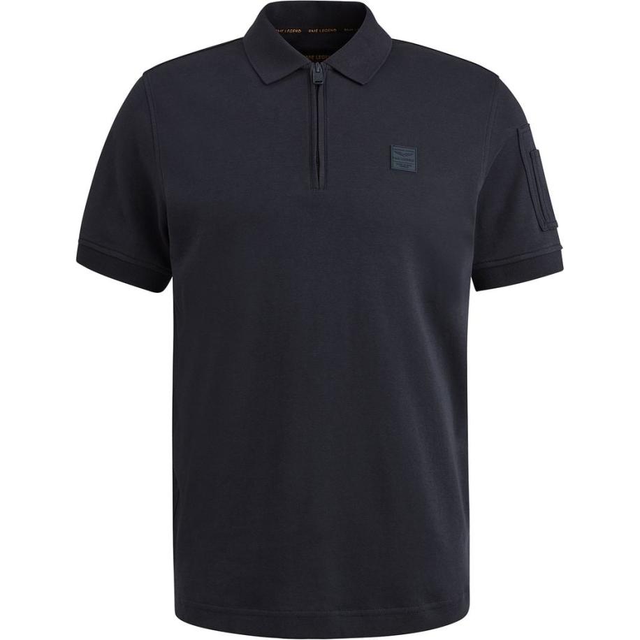 PME Legend Half-Zip Poloshirt Interlock Navy Blauw