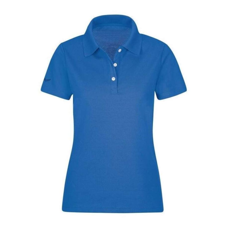 TRIGEMA Dames Poloshirt blauw, Effen Blauw