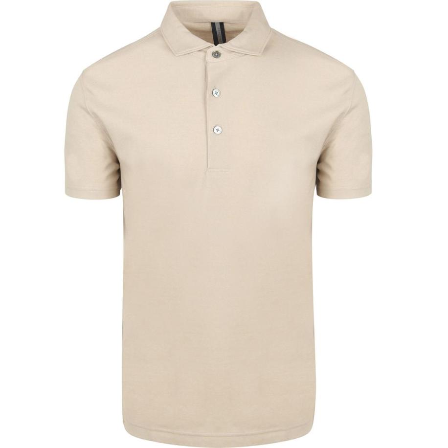 Profuomo Poloshirt Luxury Knitted Beige Bruin