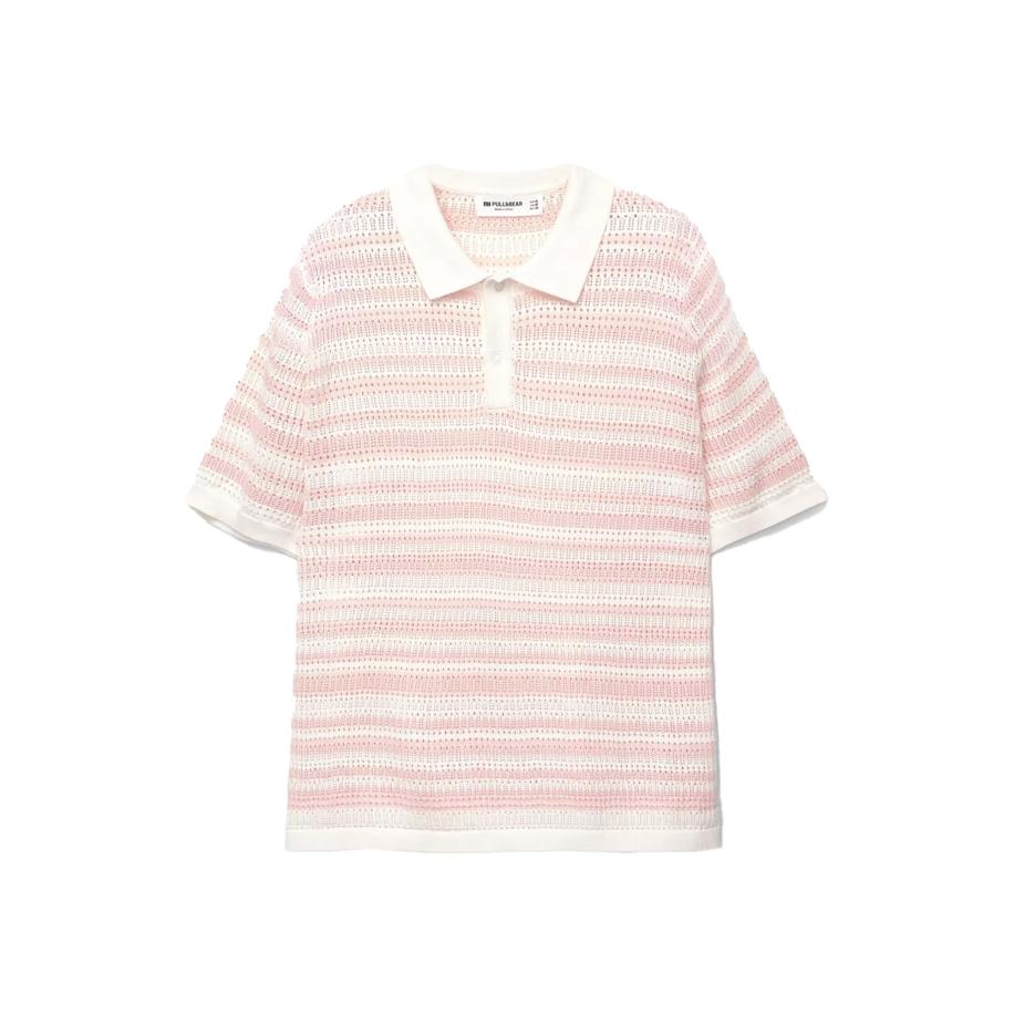 Pull&Bear Pull&Bear Shirt rosa / rosé / wit -