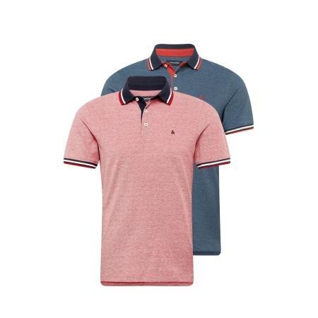 JACK & JONES Shirt JJEPaulos donkerblauw / lichtrood / zwart / wit