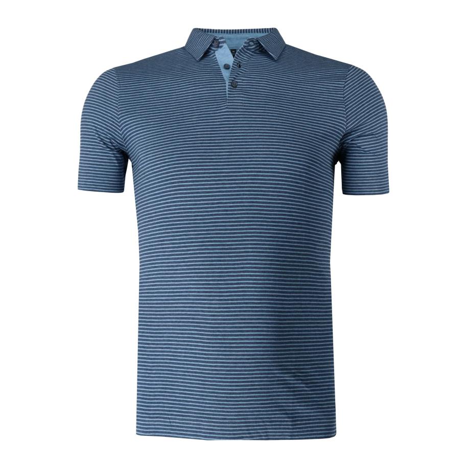 Marvelis Casual Polo shirt Korte mouw rook blauw Blauw