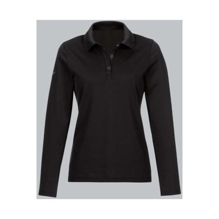 TRIGEMA Dames Poloshirt zwart, Effen