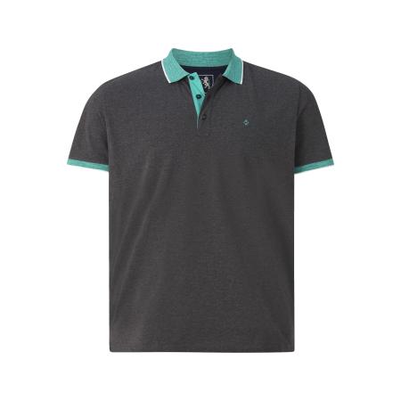 Charles Colby Polo shirt Korte mouw donkergrijs