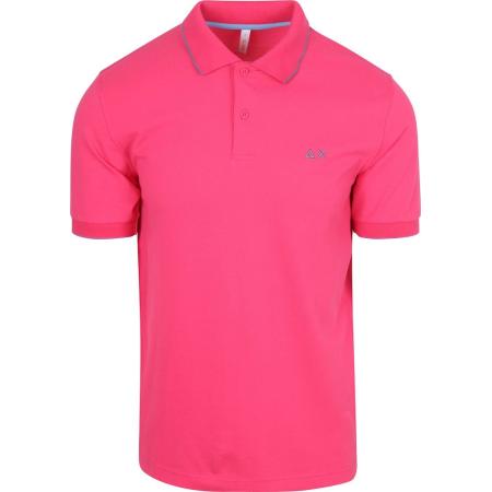 Sun68 Poloshirt Small Stripe Collar Roze