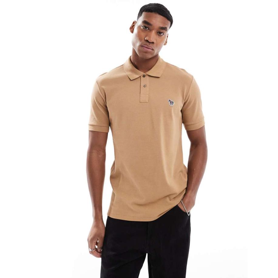 PS Paul Smith - Regular-fit polo met icoonlogo en korte mouwen in lichtbruin Bruin