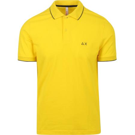 Sun68 Poloshirt Small Stripe Collar Geel