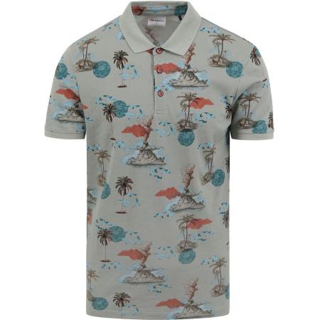 No Excess Poloshirt Print Groen