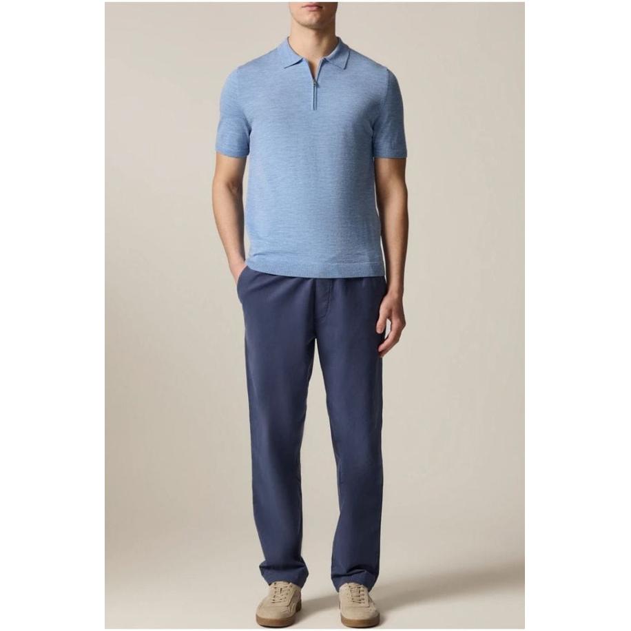 MAERZ Polo shirt Korte mouw blauw Blauw