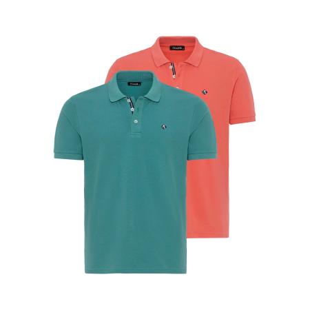 Cool Hill Cool Hill Shirt jade groen / donkeroranje