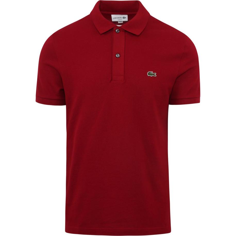 Lacoste Poloshirt Pique Bordeaux Rood