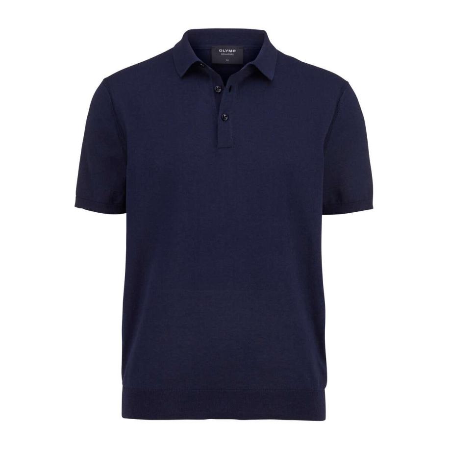 OLYMP SIGNATURE Soft Business Polo shirt Korte mouw nachtblauw Blauw