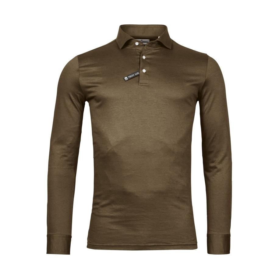 Thomas Maine Polo shirt bruin, Effen Bruin