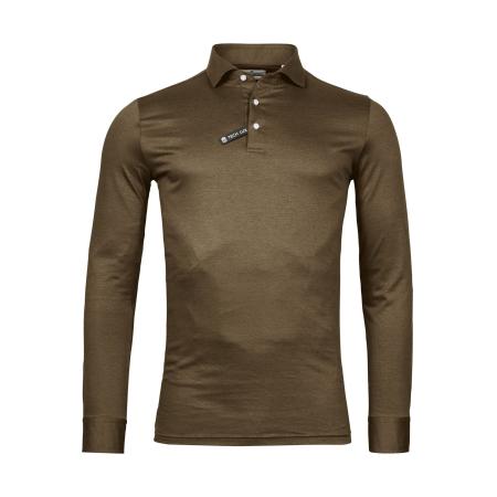 Thomas Maine Polo shirt bruin, Effen