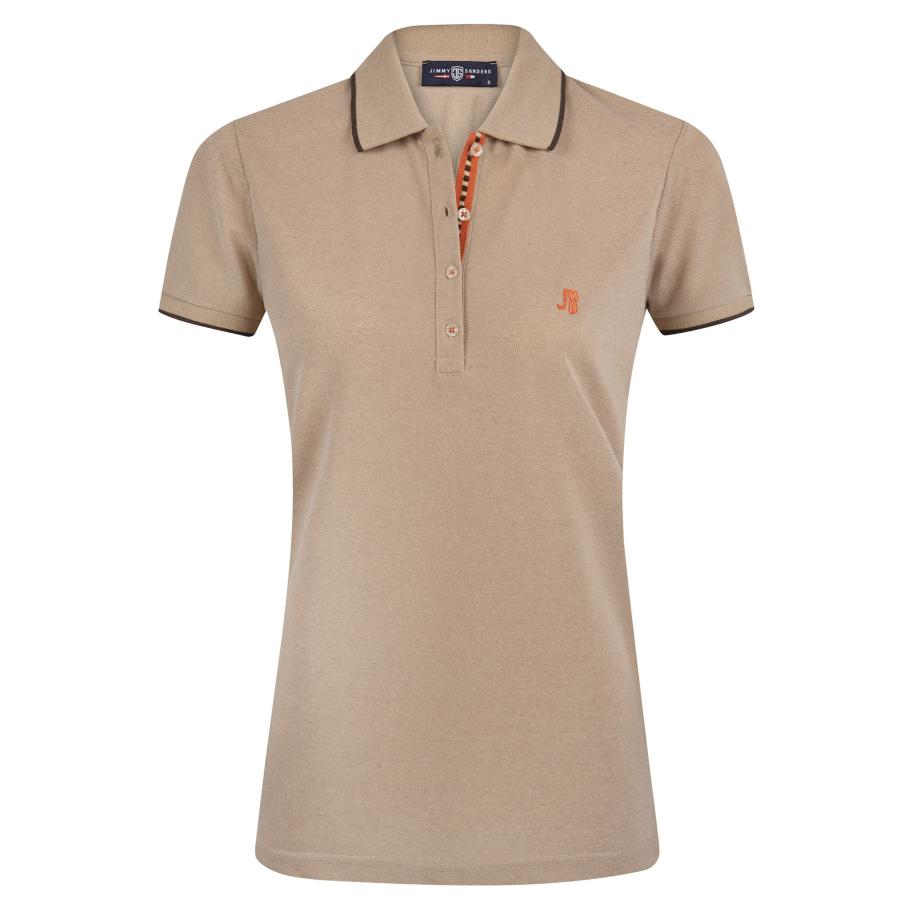 Jimmy Sanders Jimmy Sanders Shirt beige / donkeroranje / zwart -